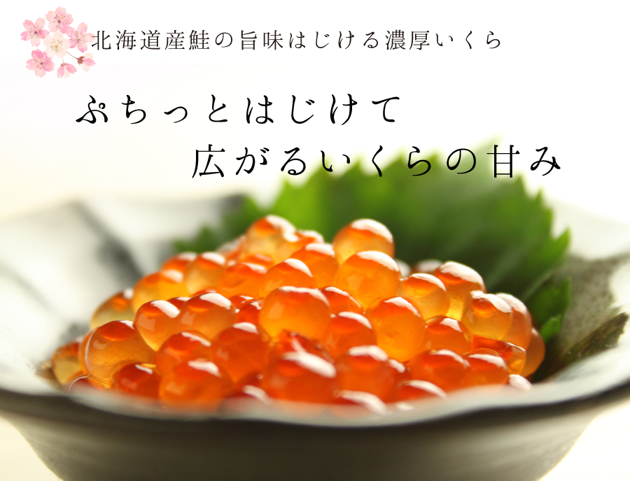 北海道産紅鮭の旨味はじける濃厚いくら