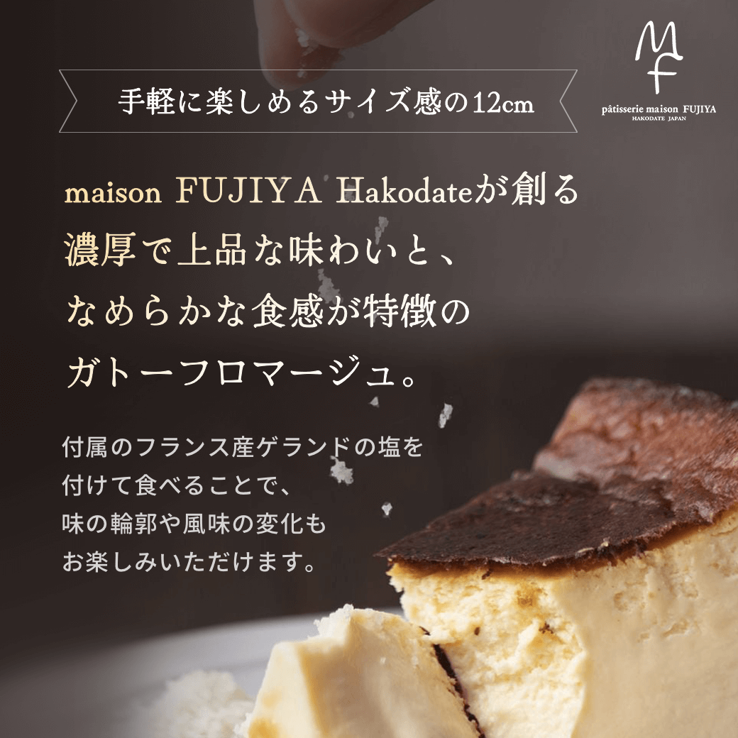 メゾンフジヤの濃厚で上品な味わいのガトーフロマージュ