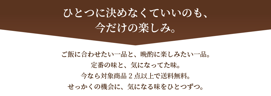 対象商品を2点以上選んで送料無料