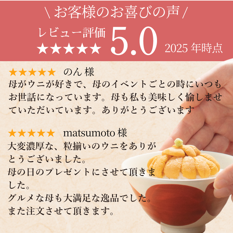 母の日のお客様の声