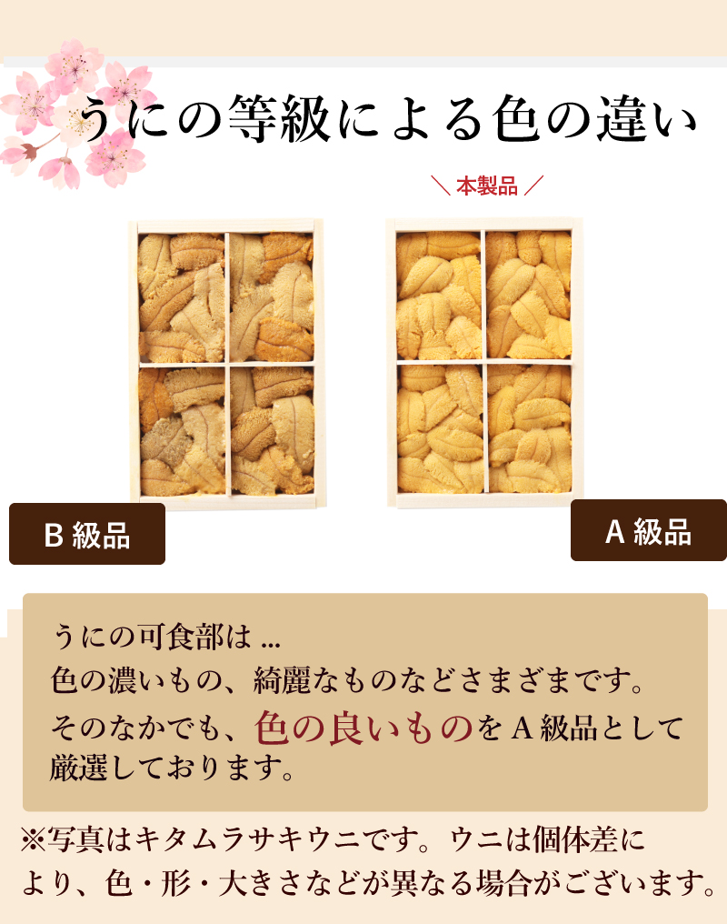 うにページ 無添加生うに 木箱 150g