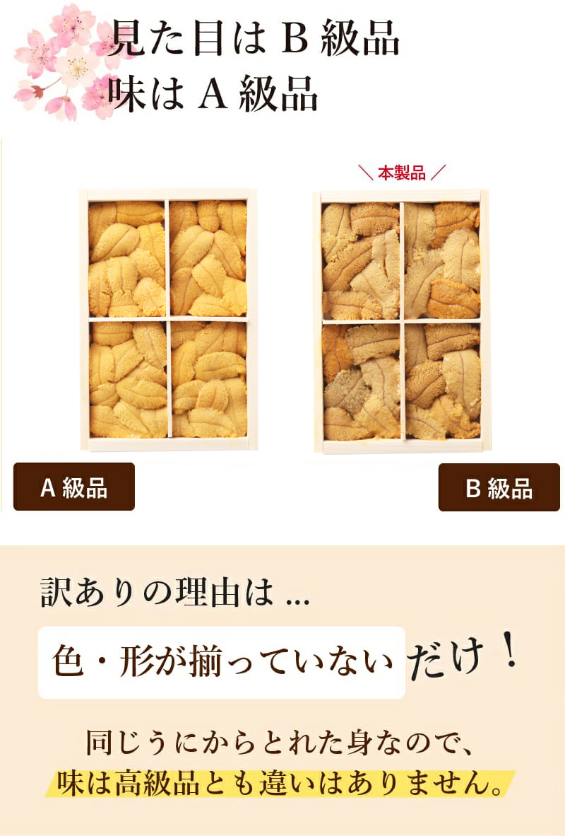 見た目はB級品 味はA級品