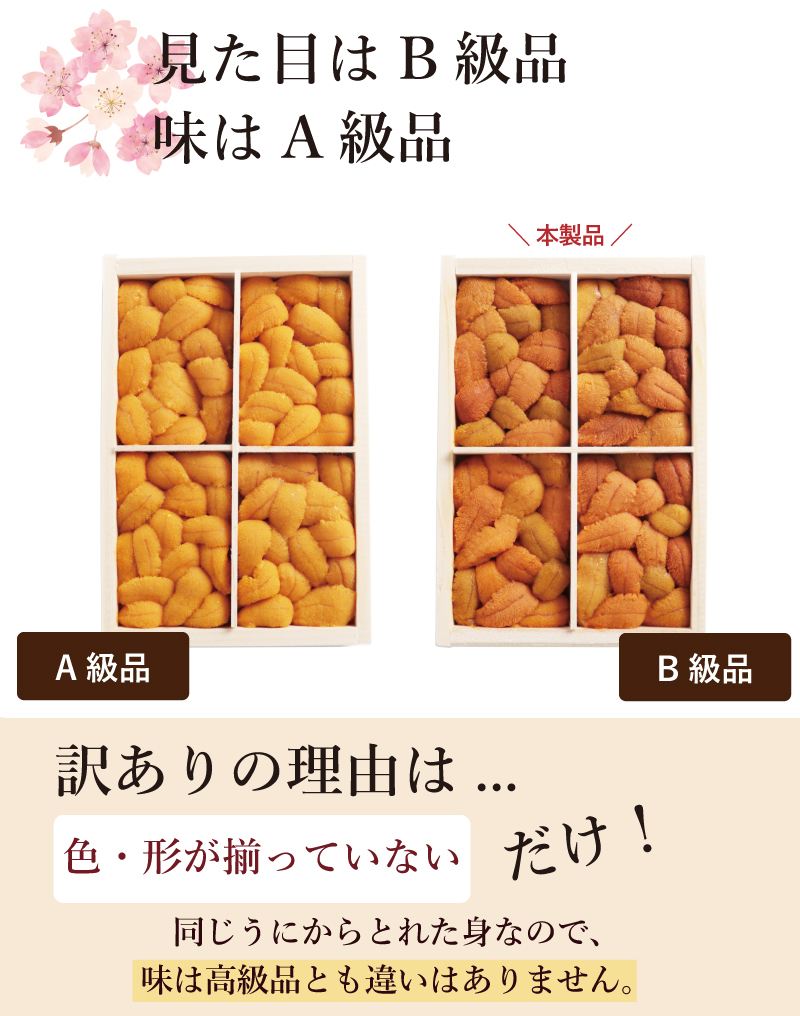 見た目はB級品 味はA級品
