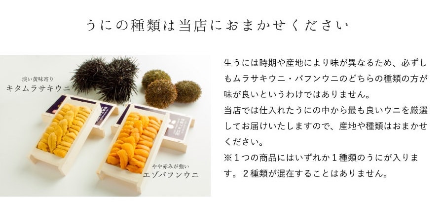 無添加生うに木箱150g B級品